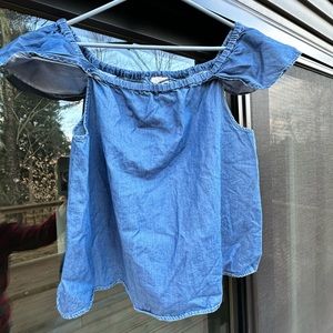 Chambray off the shoulder top